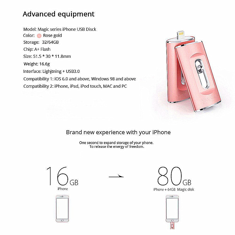 Đầu USB3.0 OTG cổng cắm Lightning cho Iphone Ipad Ipod Pc