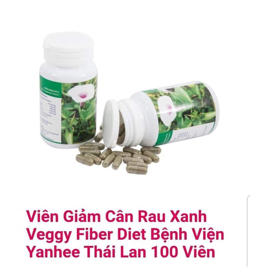 khử mỡ giảm cân Rau xanh hộp 100 viên Thái Lan