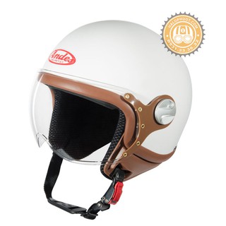 Mũ bảo hiểm 3/4 có kính Andes 3S 103D (Trắng Nâu)