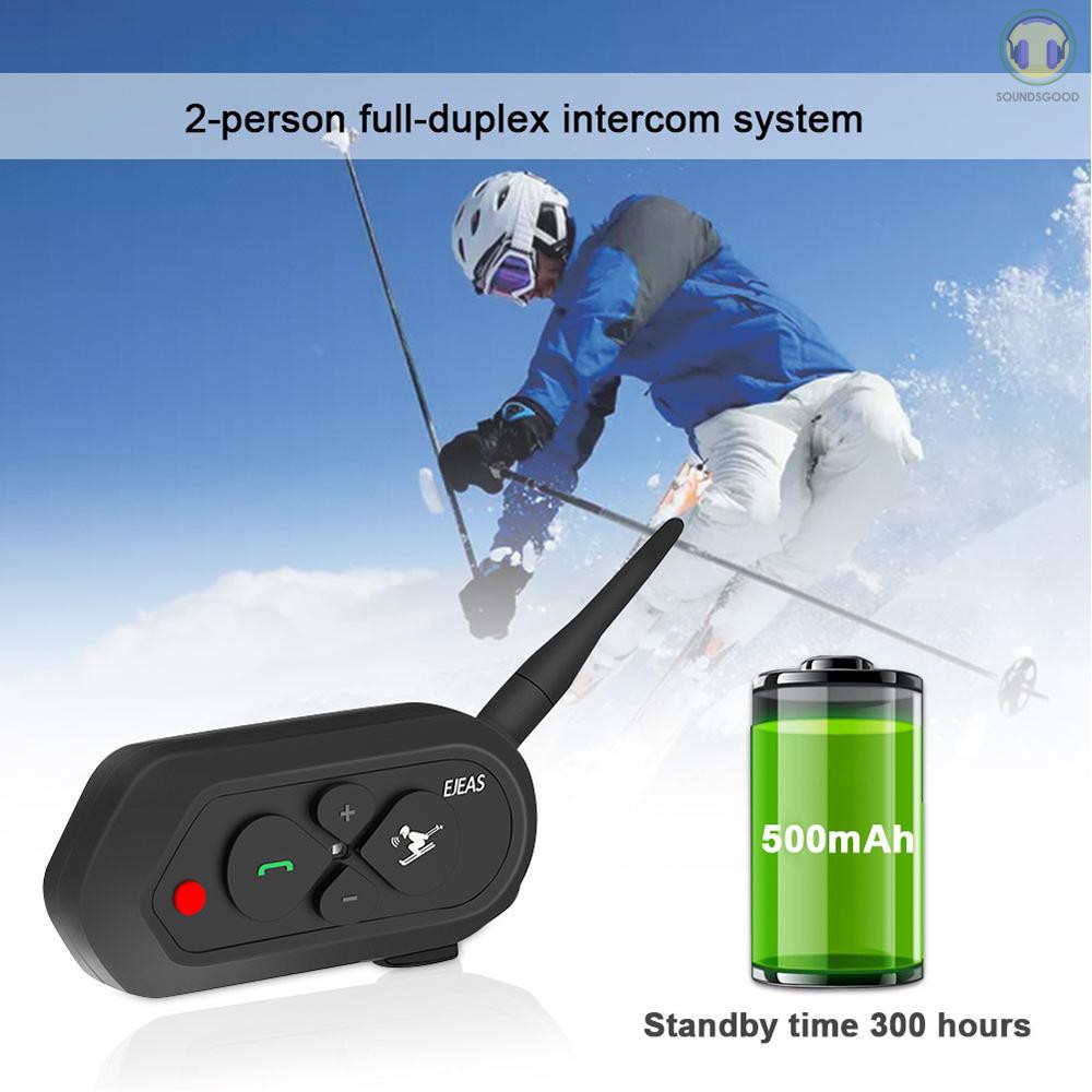 Nón Bảo Hiểm Tích Hợp Liên Lạc Điện Đàm Bluetooth 500mah Ejeas Ski10 1200m