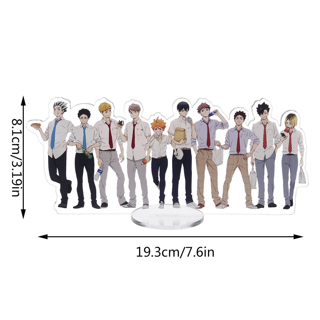 Mô hình nhân vật anime Haikyuu bằng acrylic có giá đỡ để bàn trang trí