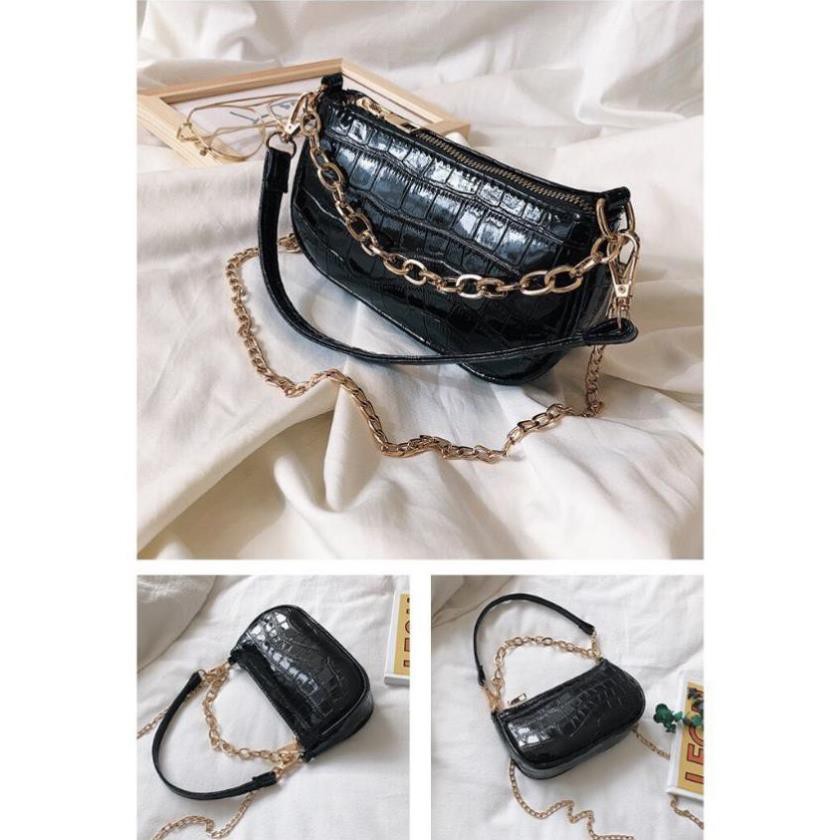 👛ẢNH SHOP CHỤP👛 Túi kẹp nách nữ da vân cá sấu dây xích BH 429 | BigBuy360 - bigbuy360.vn