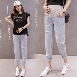 [Order] Quần bò, quần jeans lưng cao dài cho bà bầu