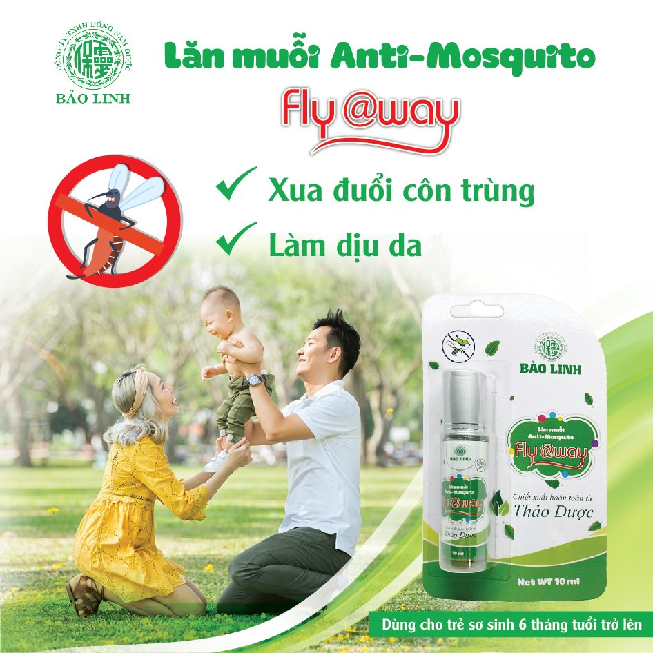 Combo đuổi muỗi Flyaway Bảo Linh an toàn cho trẻ nhỏ và gia đình