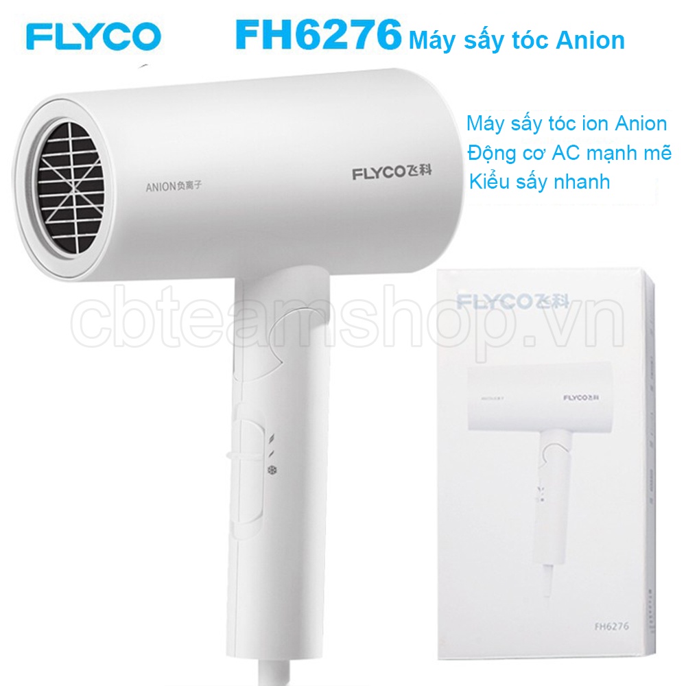 🔥TRONG KHO🔥 Flyco FH6276 Máy sấy tóc ion âm dành cho nữ với động cơ AC mạnh mẽ Máy sấy tóc nhanh khô