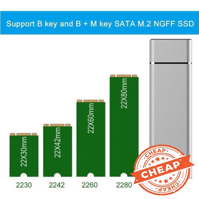 Hộp đựng ổ cứng M.2 NGFF sang USB 3.1 Type-C SATA SSD | BigBuy360 - bigbuy360.vn
