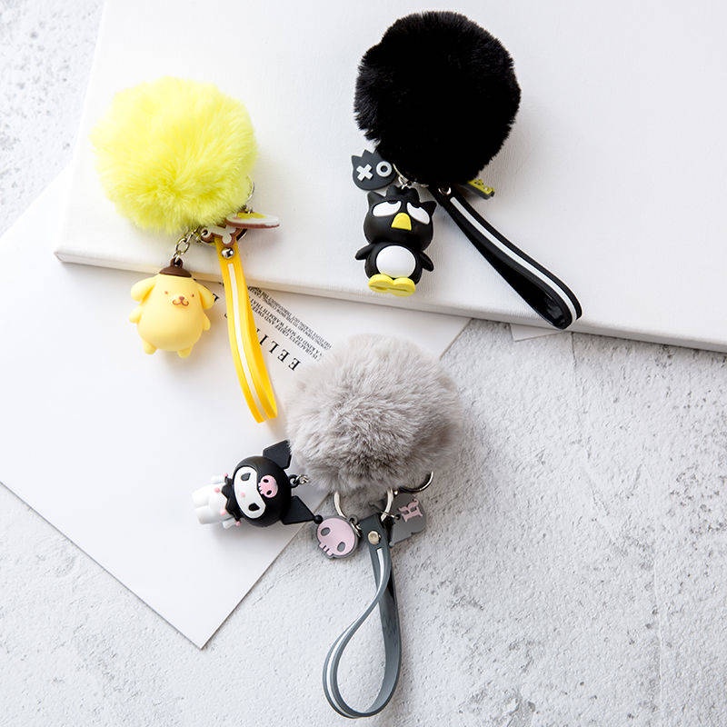 Phim hoạt hình KT Cat Keychain Mặt dây chuyền Tạo Kati Cat Korea Sáng tạo Đàn ông và phụ nữ dễ thương Túi đeo vai nữ