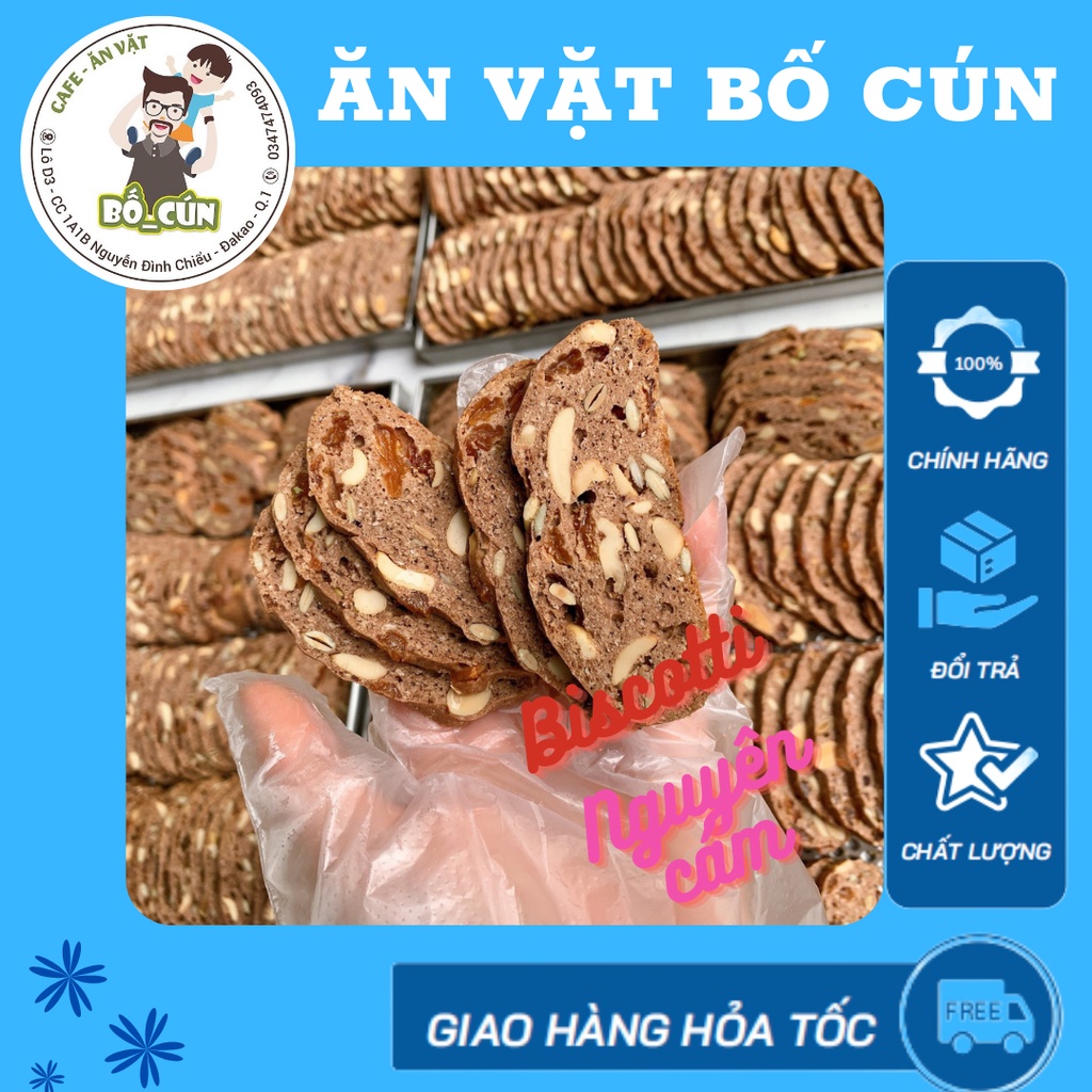 [Rẻ vô địch] Bánh BISCOTTI 3 vị 200Gram  - Bánh ăn kiêng giảm cân không đường