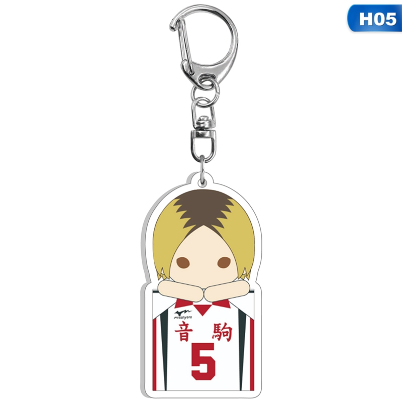 flowersqueen Móc khóa kim loại hình nhân vật trong anime Haikyuu