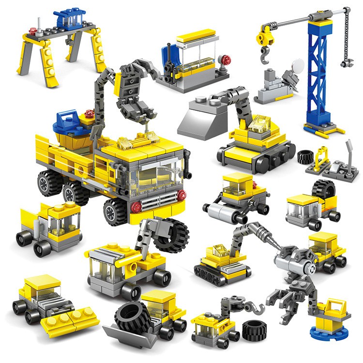 Bộ Lego đội xây dựng thành phố gồm 16 mô hình