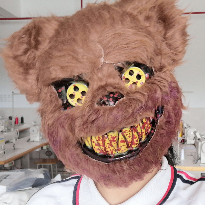 Mặt Nạ Thỏ Nhồi Bông Hóa Trang Halloween Kinh Dị