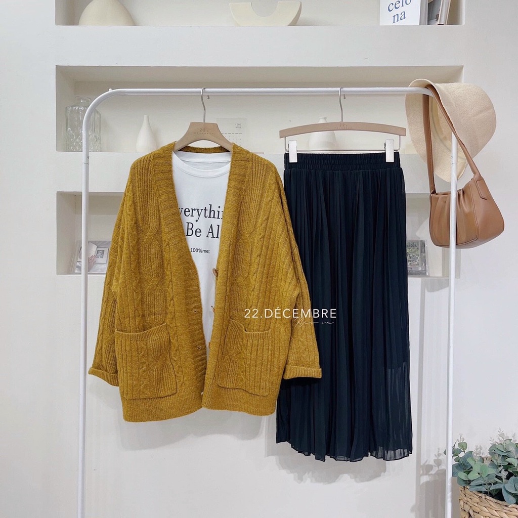 Áo Khoác Cardigan Len Nữ From Dáng Rộng Retro Cao Cấp LICA - A10 | BigBuy360 - bigbuy360.vn