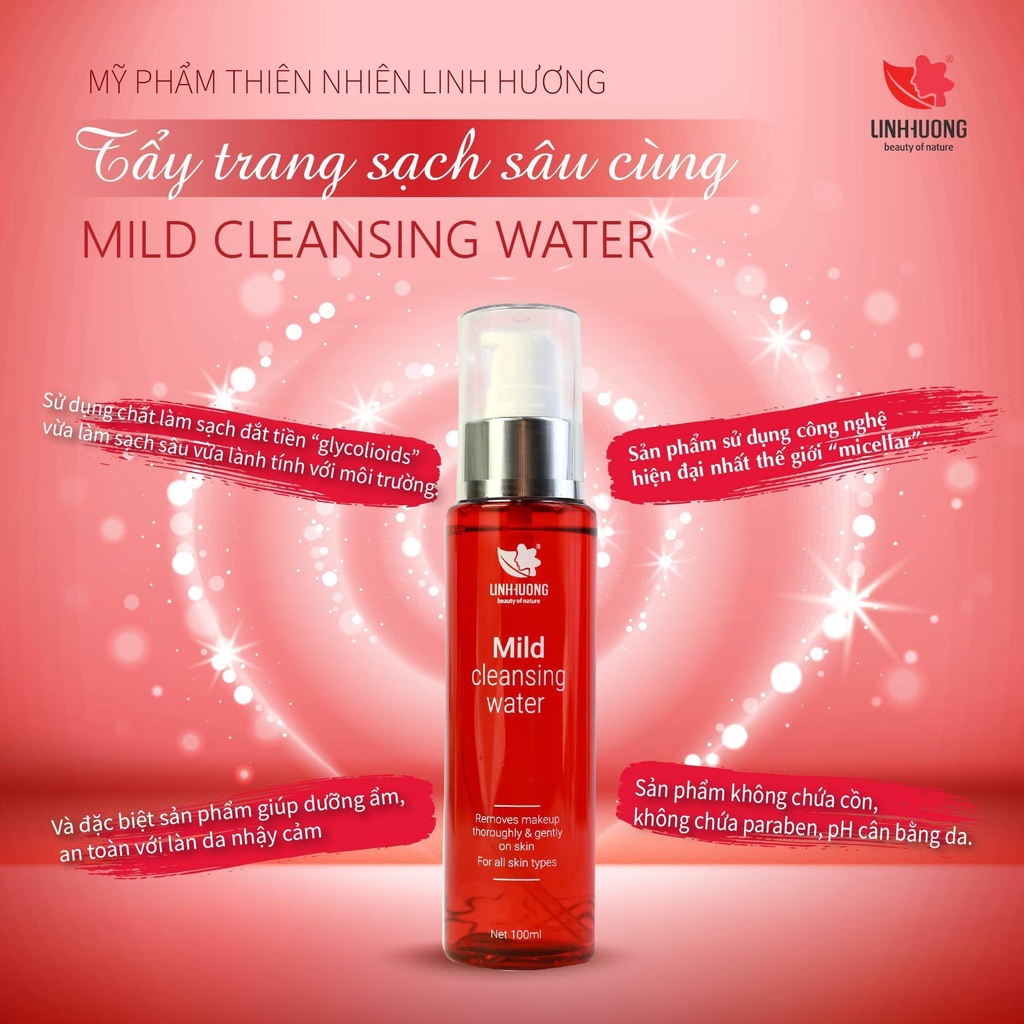 Nước Tẩy Trang Mild Cleansing Water Linh Hương Dành Cho Mọi Loại Da 100 ml