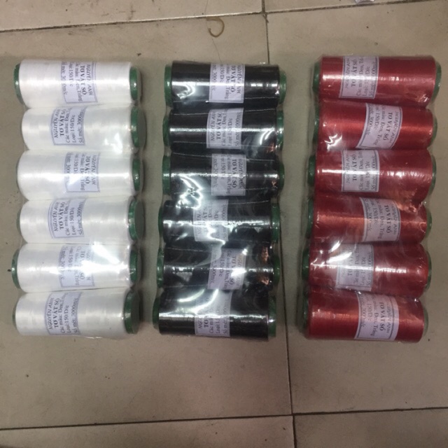 Tơ vắt sổ bé cuộn 3000m - 4000m sợi 150 nhiều màu chất lượng tốt  #110102