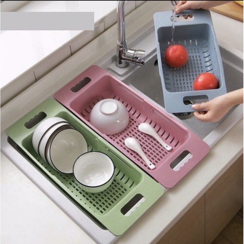 Khay Nhựa Gập Gọn, Rổ Gác Bồn Rửa Bát Điều Chỉnh Kích Thước Thông Minh - MS5613