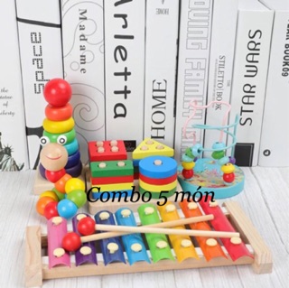 Combo đồ chơi gỗ thông minh cho bé