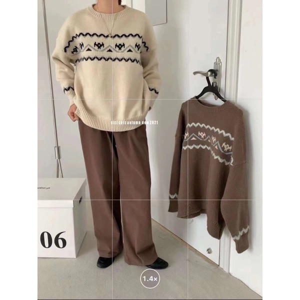 ÁO LEN CỔ TRÒN VINTAGE | BigBuy360 - bigbuy360.vn