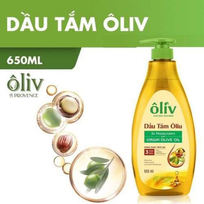 Dầu Tắm Oliv Natural Nourish Virgin Olive Oil Provence 650ml