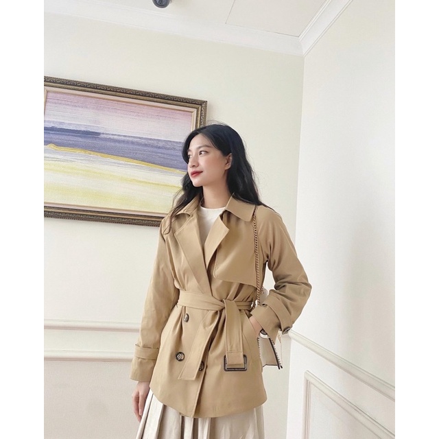 trenhc coat dáng ngắn
