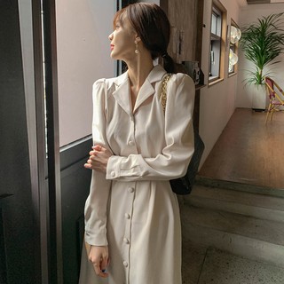 [ORDER] Đầm công sở sơ mi chic thắt eo đuôi cá sang trọng