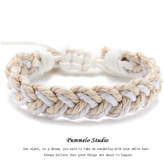 Vòng Đeo Tay Dây Bện Chất Lượng Cao Có Thể Điều Chỉnh Phù Hợp Làm Quà Valentine / Bạn Trai / Bạn Gái