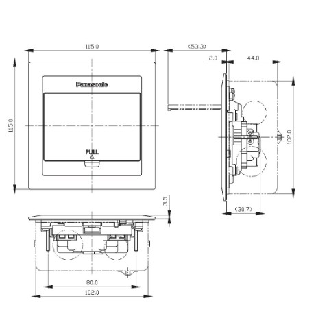 Ổ cắm âm sàn Panasonic DUFS1200LTH-1