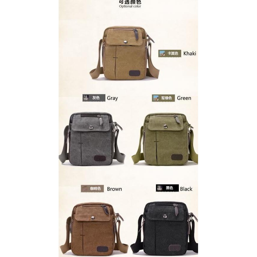 Túi Đeo Chéo Canvas Thời Trang Cho Nam