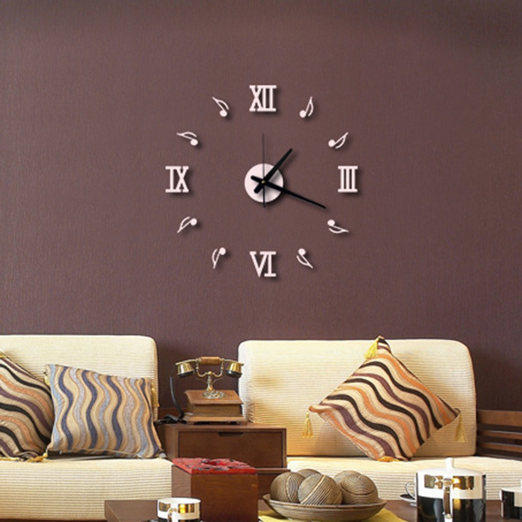 Đồng hồ số La Mã dán tường trang trí DIY