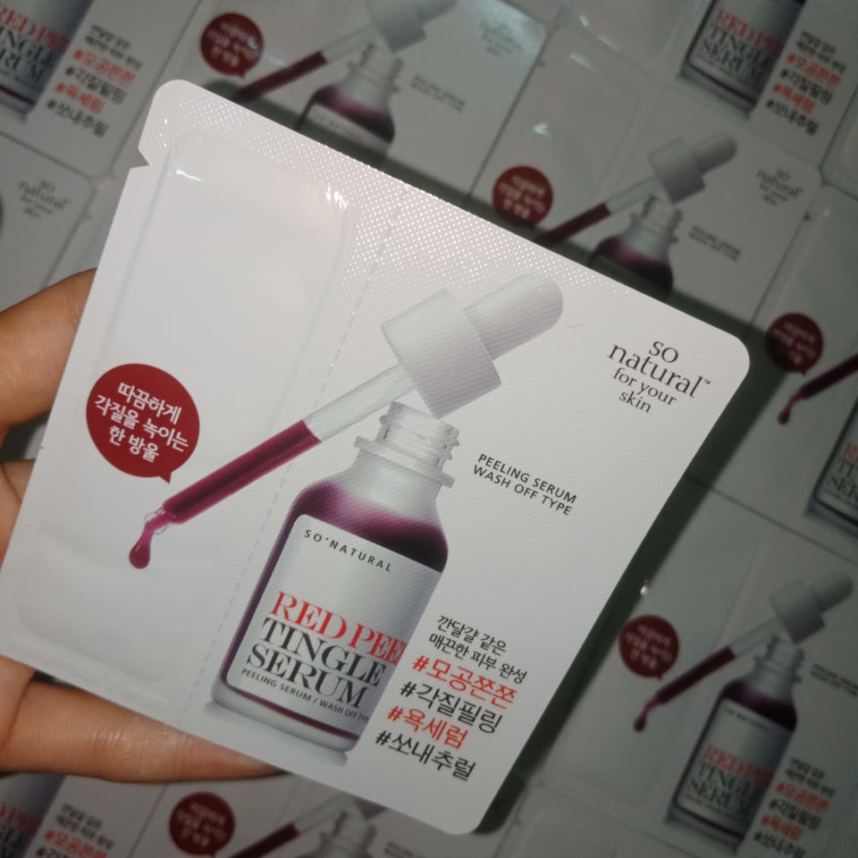 Sample 3ml  Serum Tái Tạo, Phục Hồi Da So’Natural Red Peel Tingle Serum | BigBuy360 - bigbuy360.vn