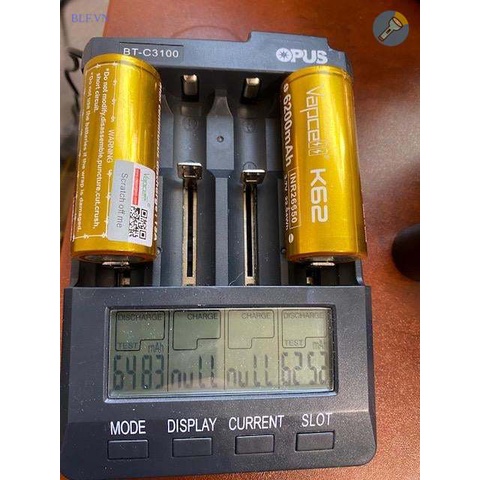 Pin sạc 26650 Vapcell K62 6200mAh 15A 3.6V 3.7v 4.2V INR Cao Cấp Li Ion
