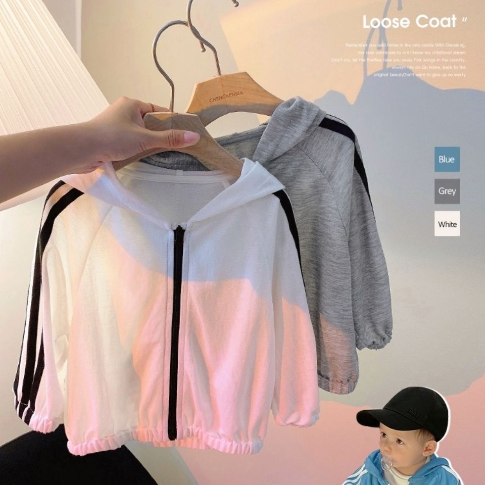 Áo Khoác Cardigan Chống Nắng Thoáng Khí Phong Cách Nhật Hàn 2022 Thời Trang Mùa Hè Cho Bé Trai