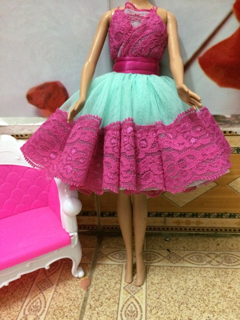 váy dạ hội cho barbie