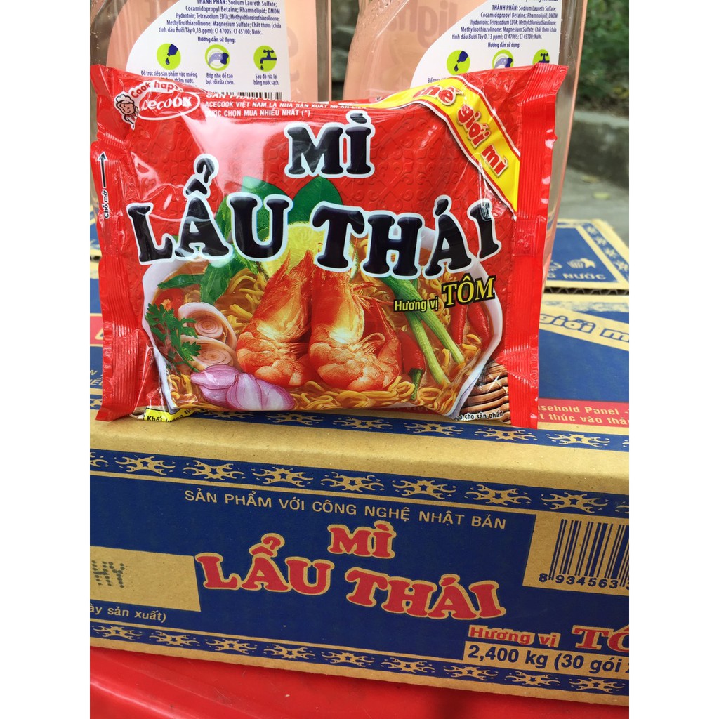 THÙNG MÌ LẨU THÁI TÔM 30 GÓI 80G