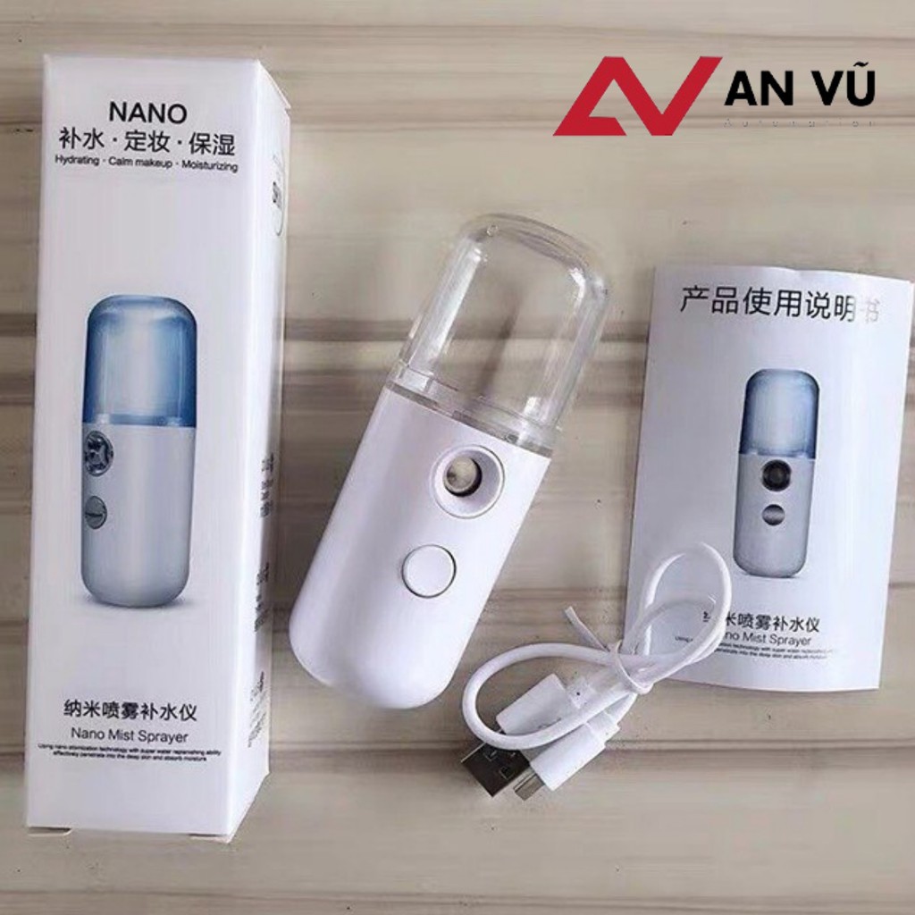 [NOWSHIP] Máy Phun Sương Xông Hơi Mặt NaNo Mini Cầm Tay Hỗ Trợ Dưỡng Da Cấp Nước Tối Đa - Màu Ngẫu Nhiên