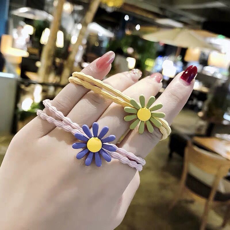 Dây buộc tóc hình hoa cúc đáng yêu dễ thương