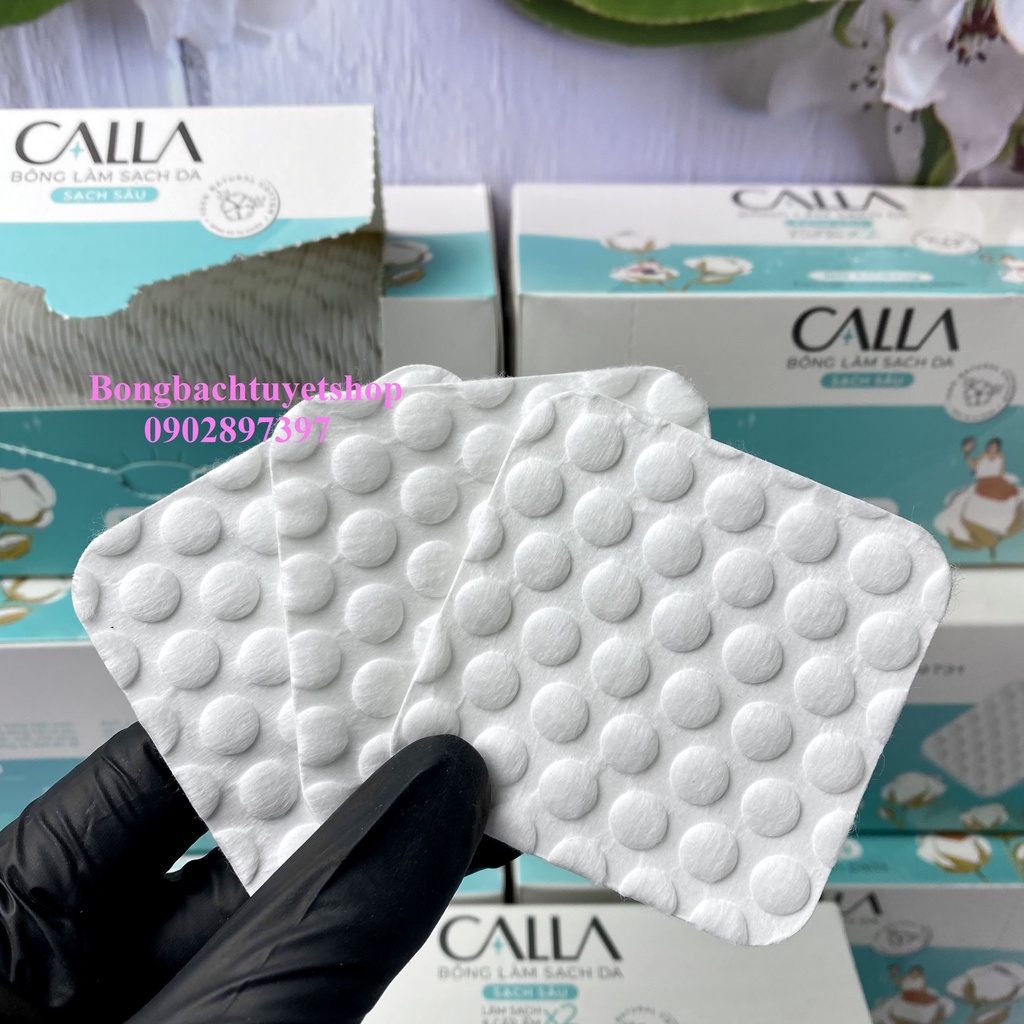 Bông tẩy trang CALLA gói 80 miếng - Bông tẩy trang Merilynn Bông bạch Tuyết