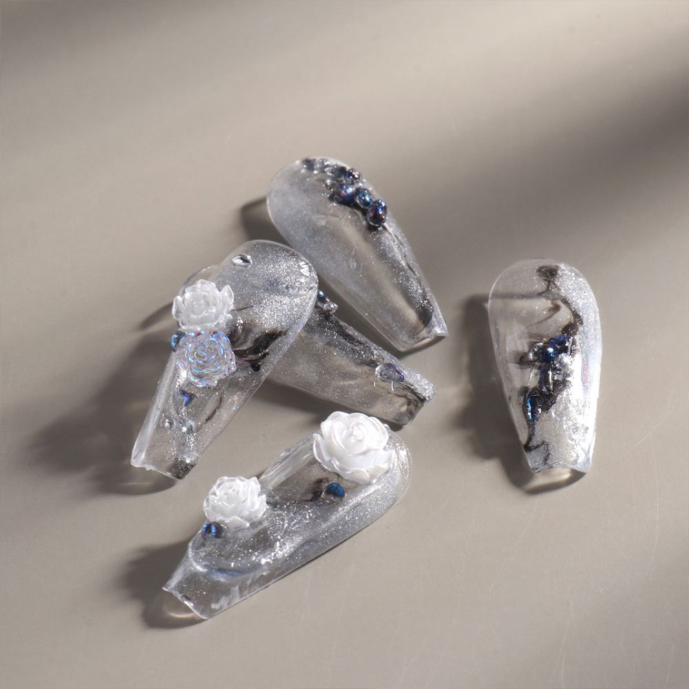 [Hàng mới về] Hạt hình hoa trà 3D trang trí làm đẹp móng DIY