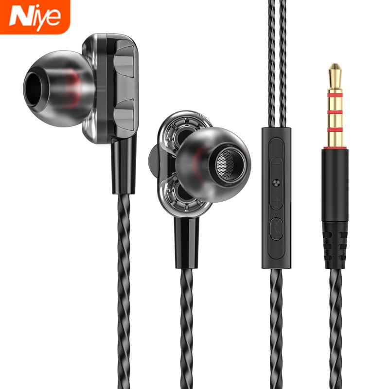 Niye Tai Nghe Nhét Tai Jack 3.5mm Âm Thanh Siêu Trầm Có Micro Tiện Dụng