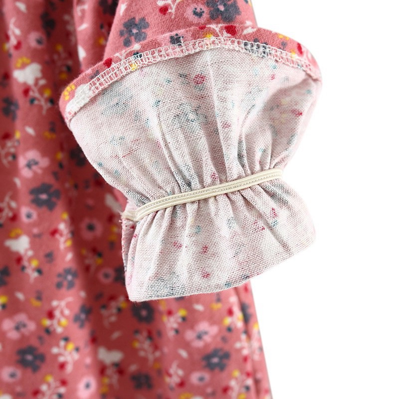 Đầm cotton dài tay xinh xắn cho bé gái