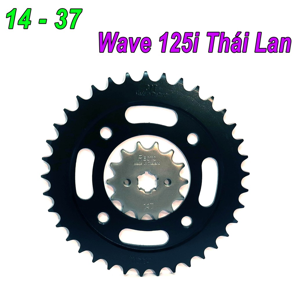 Nhông dĩa Recto 14 37 cho Honda Wave 125i Thái Lan (Future Thái) đời 2019 - nay