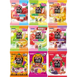 Thạch trái cây Orihiro Nhật gói 12 chiếc mix 2 vị