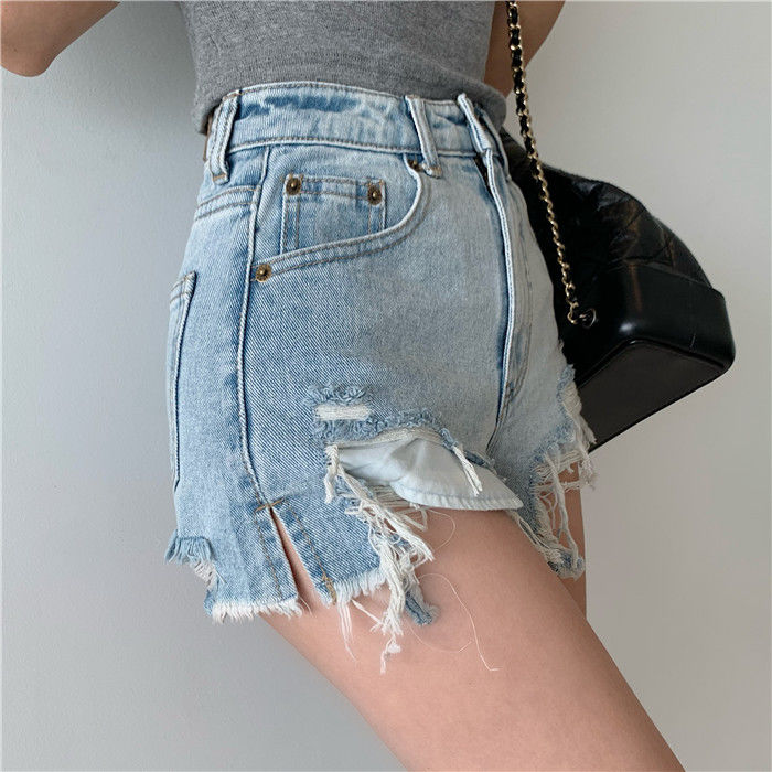 Quần Short Jeans Lưng Cao Cá Tính Cho Nữ | BigBuy360 - bigbuy360.vn