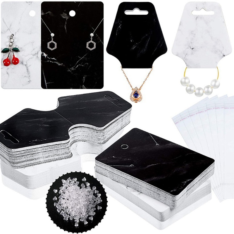 Set 800 Thẻ Trưng Bày Vòng cổ / Bông Tai Bằng Đá Cẩm Thạch Thân Thiện Với Môi Trường 8