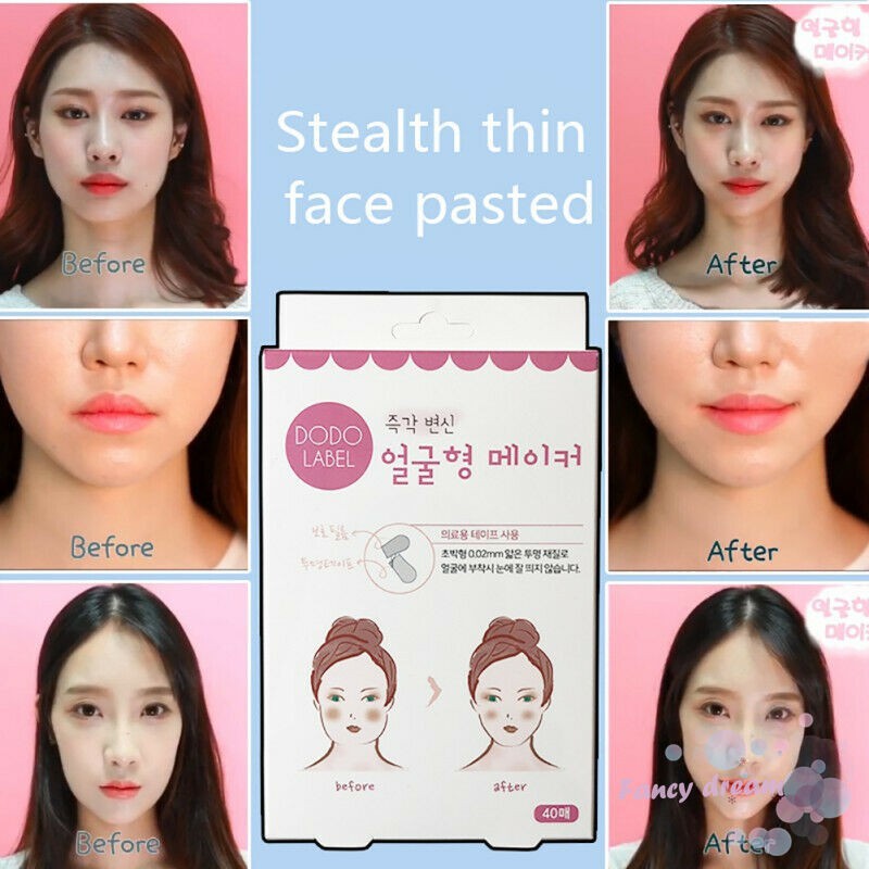 Hộp 40 miếng dán VLine thon gọn mặt DODO LABEL Hàn Quốc