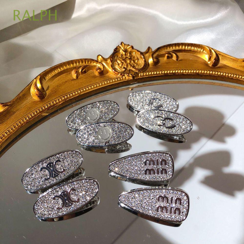 Kẹp Tóc Mỏ Vịt Bằng Kim Loại Hình Mặt Cười / Chữ Cái Ngọt Ngào Cho Nữ