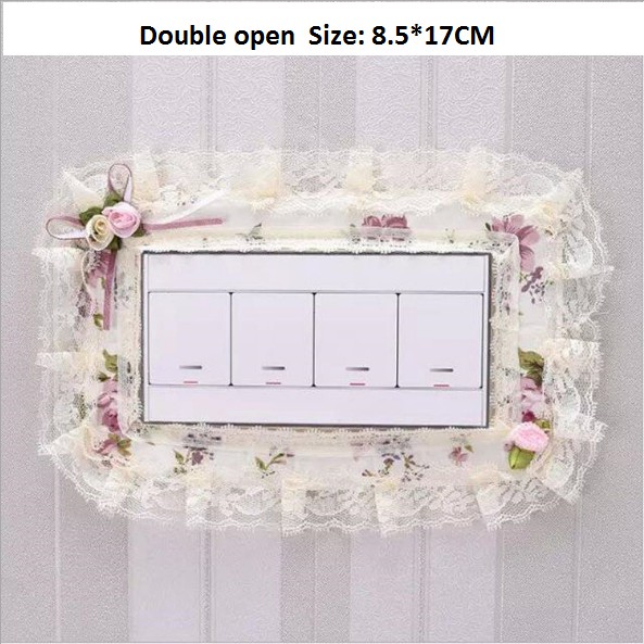 Vỏ bọc công tắc XIAODUOJIAJU gắn tường trang trí viền ren hoa lá Life-365