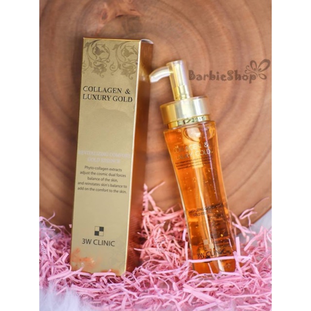 Tinh chất serum vàng 24k 3W Clinic Gold Luxury &amp; Collagen dưỡng sáng và làm chậm dấu hiệu lão hóa 150ml