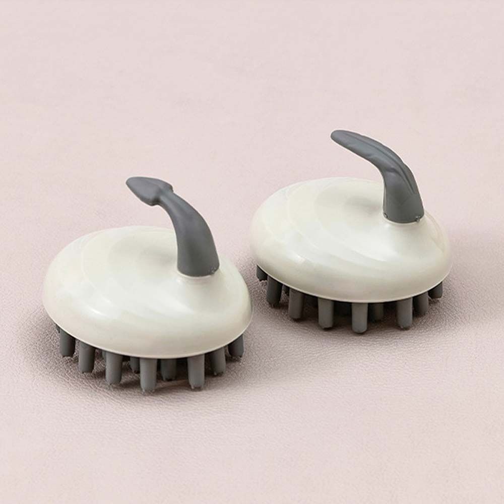 [Hàng mới về] Lược Chải Tóc Mát Xa Da Đầu Làm Bằng Silicon Mềm Chống Thấm Nước Họa Tiết Hoạt Hình Dễ Thương