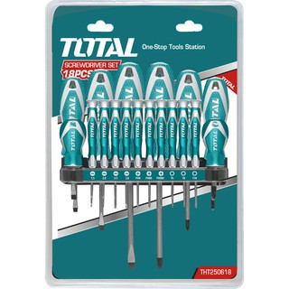 Bộ tuốc nơ vít (tô vít) 18 chi tiết Total THT250618