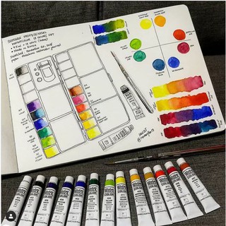 Bộ 18 Màu Nước SHINHAN PROFESSIONAL Tuýp 21ml